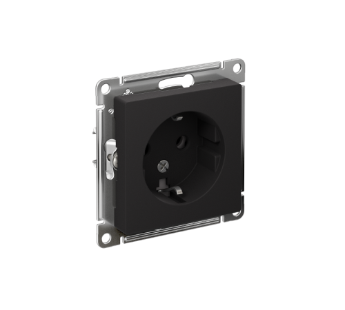 AtlasDesign Карбон Розетка с заземлением, 16А, механизм  ATN001043  SE