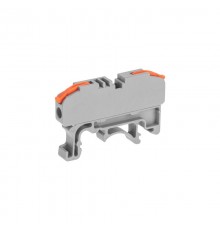 Клемма СМК 222-421D проходная 1-полюсная, с креплением на DIN-рейку (0,08-4 мм) серая (25 шт./уп.)  07-6263-1  REXANT