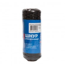 Шнур вязаный ПП 2 мм с серд., универс., черный, 50 м  140322  Tech-KREP