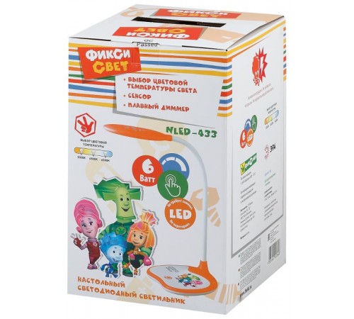 Светильник настольный светодиодный NLED-433-6W-R красный ФИКСИКИ наст.  Б0028463  ЭРА