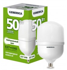 Лампа светодиодная HP 50Вт 230В 4000К E27-E40   LL-HP-50-230-40-E27-E40-G  GENERICA