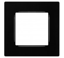 Рамка для розеток и выключателей  Серия 12 12-5201-06 на 1 пост, Классик, чёрный  Б0067772  ЭРА