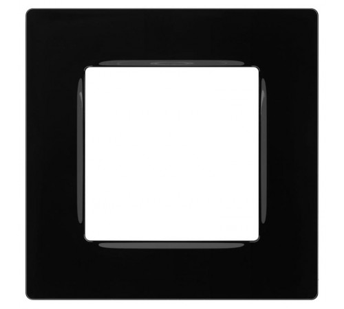 Рамка для розеток и выключателей  Серия 12 12-5201-06 на 1 пост, Классик, чёрный  Б0067772  ЭРА