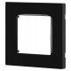 Рамка для розеток и выключателей  Серия 12 12-5201-06 на 1 пост, Классик, чёрный  Б0067772  ЭРА