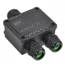 Коробка распределительная герметичная WTP-401 3 ввода M25 IP68 123x82x42мм 3 клеммы до 6 мм.кв.   UWB10-Y-450-41-03-68  IEK