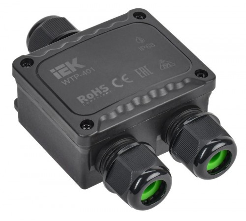 Коробка распределительная герметичная WTP-401 3 ввода M25 IP68 123x82x42мм 3 клеммы до 6 мм.кв.   UWB10-Y-450-41-03-68  IEK