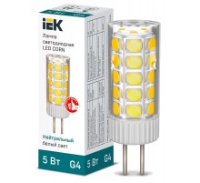 Лампа светодиодная CORN капсула 5Вт 12В 4000К керамика G4  LLE-CORN-5-012-40-G4  IEK