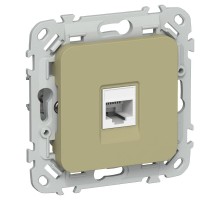FLITE Розетка компьютерная RJ45 кат.5Е UTP РК5е-1-0-ФлО оливковый  FI-K12-1-K26  IEK