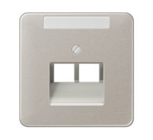 Крышка для ординарной телефонной и компютерной розетки  UAE; платина CD569-2NAUAPT Jung