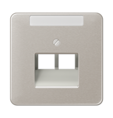 Крышка для ординарной телефонной и компютерной розетки  UAE; платина CD569-2NAUAPT Jung