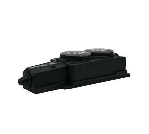 Колодка 2 гнезда 2К+З каучуковая 16А/250В IP44 Чёрная MultiSet  MST4102BK  SE