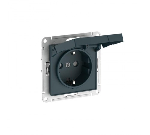 AtlasDesign Изумруд Розетка с заземлением со шторками с крышкой, 16А, IP20, механизм, быстрозажимные клеммы  ATN000846S  SE