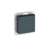 AtlasDesign Изумруд Розетка с заземлением со шторками с крышкой, 16А, IP20, механизм, быстрозажимные клеммы  ATN000846S  SE