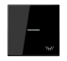 Клавиша для выключателя с подсветкой; черная  LS990KO5LSW  Jung