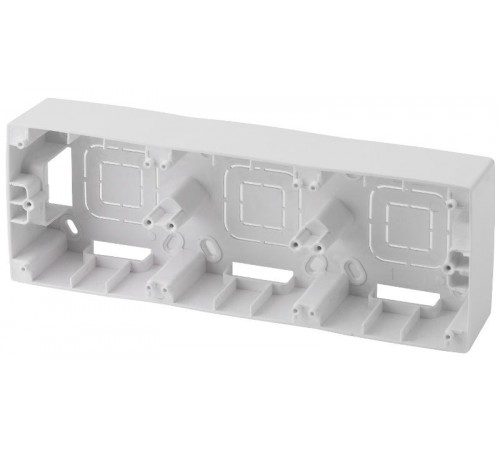 12-6103-01 ЭРА Коробка наклад. монтажа 3 поста, Эра12, белый  Б0043180  ЭРА