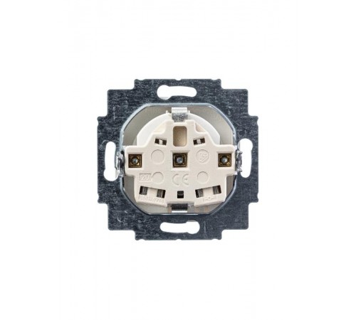 ABB Basic 55 Альп. белый Розетка с/з с крышкой  2018-0-0350   2CKA002018A0350  ABB