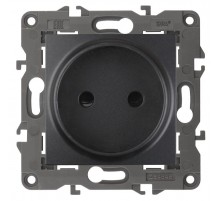 14-2105-05 Розетка без заземления, 16A-250В, IP20, Эра Elegance, антрацит  Б0034288  ЭРА