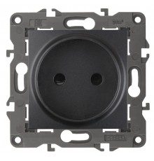 14-2105-05 Розетка без заземления, 16A-250В, IP20, Эра Elegance, антрацит  Б0034288  ЭРА