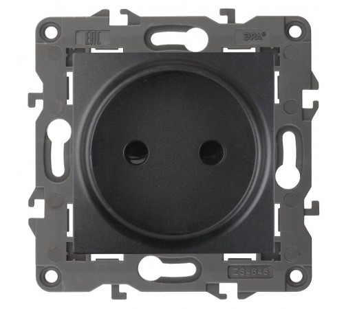 14-2105-05 Розетка без заземления, 16A-250В, IP20, Эра Elegance, антрацит  Б0034288  ЭРА