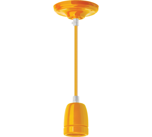 Светильник декоративный подвесной "Авангард" без плафона NEF NIL-SF03-015-E27 60Вт 1м. керам. желтый  61534  Navigator