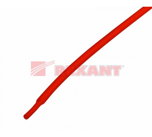Термоусадочная трубка 2,0/1,0 мм, красная, упаковка 50 шт. по 1 м  20-2004  REXANT