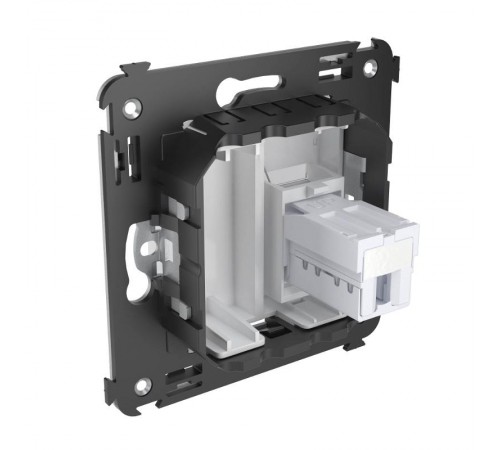 Розетка телефонная в стену одинарная, "Avanti", "Белое облако"  4400313  DKC