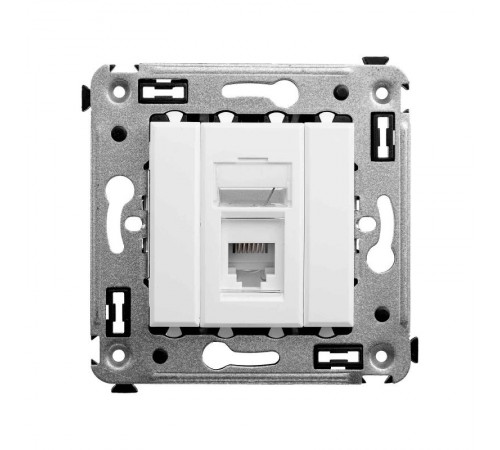 Розетка телефонная в стену одинарная, "Avanti", "Белое облако"  4400313  DKC