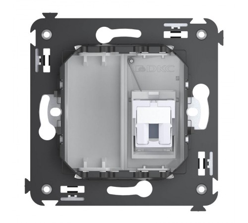 Розетка телефонная в стену одинарная, "Avanti", "Белое облако"  4400313  DKC