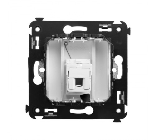 Розетка телефонная в стену одинарная, "Avanti", "Белое облако"  4400313  DKC