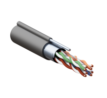 Кабель витая пара TERACOM PRO Cat.5E F/UTP 4 пары solid 24AWG 1,2 мм черный катушка 305м  TRP-5EFTP-04PE-BK-OTW3  EKF