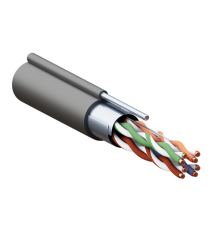 Кабель витая пара TERACOM PRO Cat.5E F/UTP 4 пары solid 24AWG 1,2 мм черный катушка 305м  TRP-5EFTP-04PE-BK-OTW3  EKF