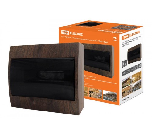 Бокс пластиковый навесной ЩРН-П-10 модулей  IP41 "Эко" (бук)   SQ0901-0022  TDM