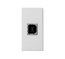 Розетка узкая USB 2.0 Тип В для передачи данных белого цвета K45 Connect  K131B-9  Simon