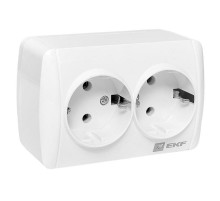 Владивосток Розетка 2-местная 16А с заземлением IP44  EQR16-129-30-54  EKF