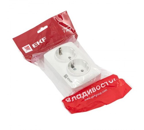Владивосток Розетка 2-местная 16А с заземлением IP44  EQR16-129-30-54  EKF