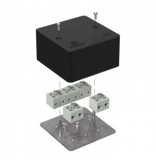 Коробка огнестойкая для кабель-канала 40-0460-FR6.0-10 Е15-Е120 RAL9005 85х85х45 (44 шт/кор) черная  40-0460-9005-FR6.0-10  Промрукав