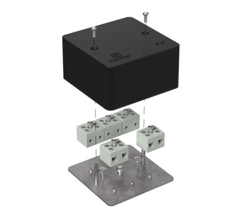 Коробка огнестойкая для кабель-канала 40-0460-FR6.0-10 Е15-Е120 RAL9005 85х85х45 (44 шт/кор) черная  40-0460-9005-FR6.0-10  Промрукав