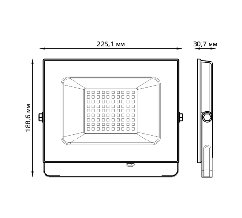 Прожектор светодиодный 100W 7000lm IP65 6500К белый  613120300  Gauss