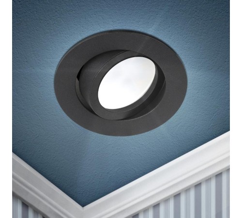 Светильник встраиваемый алюминиевый KL86 BK MR16/GU5.3 черный  Б0054351  ЭРА