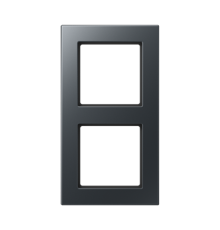 Рамка для вертикальной и горизонтальной установки, 2 поста; термопласт; матовый антрацит; A550  A5582BFANM  Jung