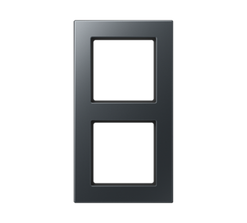 Рамка для вертикальной и горизонтальной установки, 2 поста; термопласт; матовый антрацит; A550  A5582BFANM  Jung