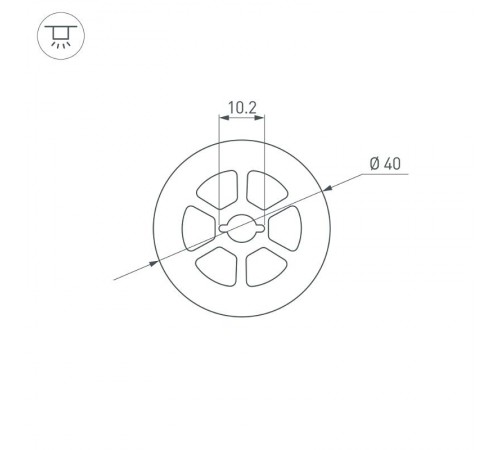Силиконовый профиль WPH-FLEX-D40-360deg-S10-5m WHITE (Силикон)  045869   Arlight