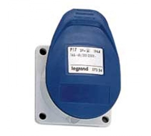 Встраиваемая прямая розетка с уменьшенным фланцем - P17 Tempra Pro - IP 44 - 200/250 В~ - 32 A - 2К+З  058054  Legrand