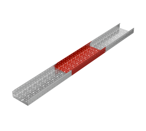 Лоток перф. 100х300х1,2 L2000 мм "Быстрый монтаж ПЛЮС" HD  LPplus100-300-1.2-2000 HD  КМ-Профиль