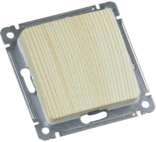 Выключатель скрытой установки, одноклавишный, механизм, цвет сосна  ВС10-411-02  HEGEL