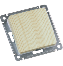 Выключатель скрытой установки, одноклавишный, с самовозвратом, механизм, цвет сосна  ВС10-431-02  HEGEL