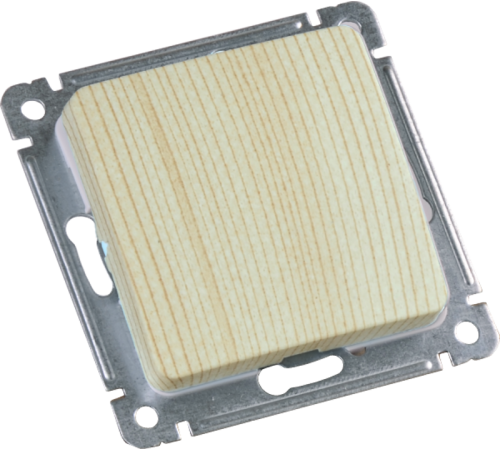 Выключатель скрытой установки, одноклавишный, механизм, цвет сосна  ВС10-411-02  HEGEL