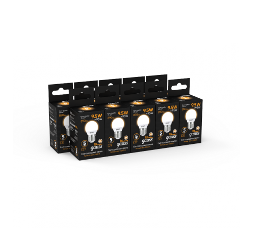 Лампа светодиодная Black LED Шар E27 9.5W 890lm 3000K  105102110  Gauss