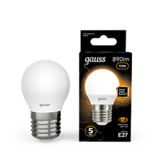 Лампа светодиодная Black LED Шар E27 9.5W 890lm 3000K  105102110  Gauss