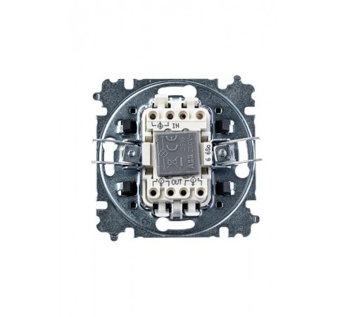 ABB Levit Сталь / дымчатый чёрный Переключатель 1-кл. с подсветкой ориентационная  3559H-A06446 69W  2CHH590646A6069  ABB